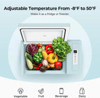 12 Volt Refrigerator 12V Car Fridge 23 Quart Portable Freezer Compressor Cooler 12/24V DC 110~240 Volt AC for Truck Van RV Camper SUV Travel Camping Road Trips Tailgating -7℉~50℉