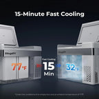 12 Volt Refrigerator 12V Car Fridge 23 Quart Portable Freezer Compressor Cooler 12/24V DC 110~240 Volt AC for Truck Van RV Camper SUV Travel Camping Road Trips Tailgating -7℉~50℉