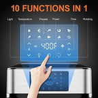 10-in-1 Air Fryer Oven, 20 Quart Airfryer Toaster Oven Combo, 1800W Large Air Fryers, Convection Toaster Oven with Rotisserie Dehydrator.