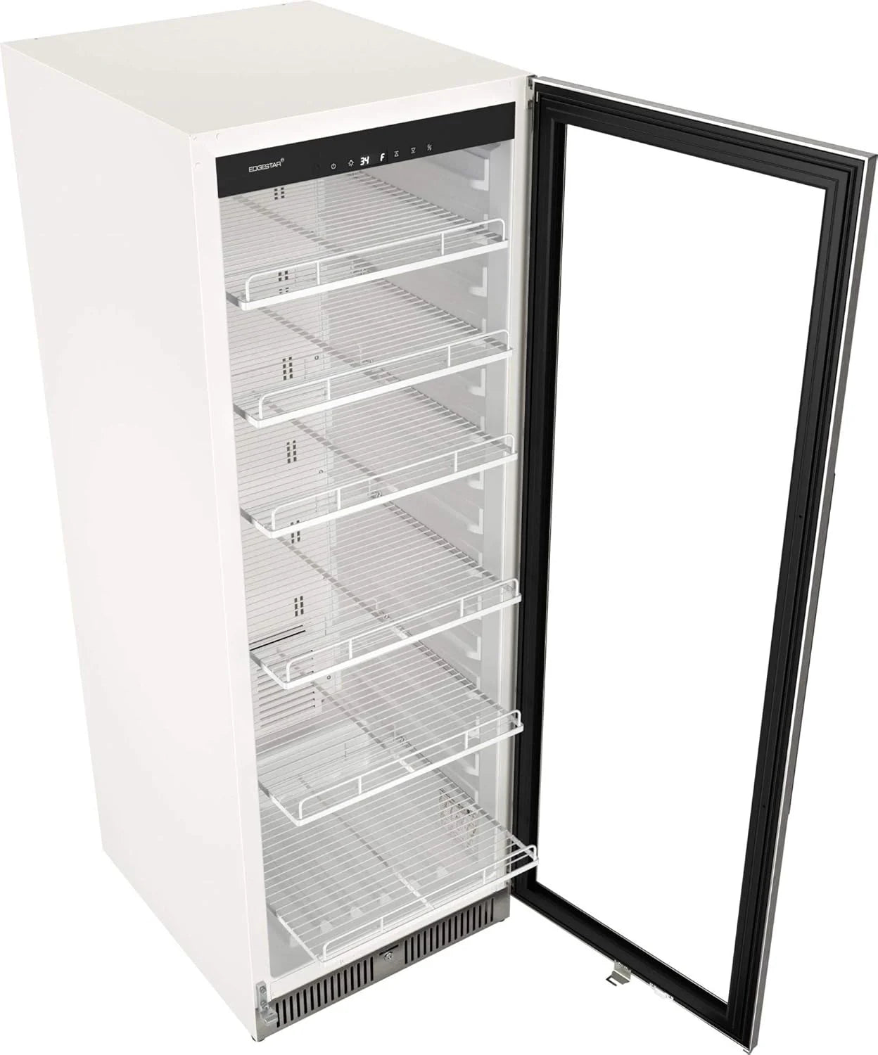 22" Wide 10.1 Cu. Ft. Commercial Beverage Merchandiser – Stainless Steel, Temp Alarm, Reversible Door