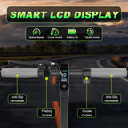 Electric Scooter - 8.5" Solid Tires, 350W Motor, Up to 19 MPH and 21-23 Miles Long-Range Portable Foldable Commuting Scooter for Adults with Double Braking System and App