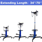 1660 Pounds Hydraulic Car Transmission Jack Vertical Lift with 360° Swivel Wheel Pedal ,Blue,33"-70"(0.75Ton)