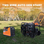 10500 Peak Watt Tri Fuel Open Frame Inverter Generator,with ATS,Quiet Technology,CO Sensor,digital display and 50A,Ideal for Home backup,contruction site and RV Camping.