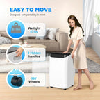 14000 BTU Portable Air Conditioners with Remote Control, 3-in-1 Free Standing Cooling AC Unit with Fan & Dehumidifier, Cools Room up to 700 sq.ft, Smart/Sleep Mode,3 Speed,Auto Swing,24H Timer