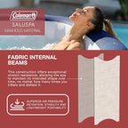 4 to 6 Person Inflatable Hot Tub Square Portable Outdoor Spa with 114 Soothing AirJets and Insulated Cover.