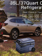 12 Volt 37 Qt. Portable Car Refrigerator, Car Freezer for Outdoor, Camping, Travel, RV,APP Control