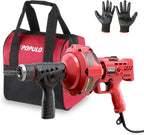 20V Cordless Electric Drain Auger-Efficient 25Ft Auto-Feed Drain Snake with Replaceable Cable,2.0Ah Battery,Charger,Storage Bag & Gloves for Kitchen,Bathroom,Shower Pipes (3/4"-2")"