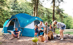 Camping Tent 10-Person-Family Tents, Parties, Music Festival Tent, Big, Easy Up, 5 Large Mesh Windows, Double Layer, 2 Room, Waterproof, Weather Resistant, 18ft x 9ft x78in