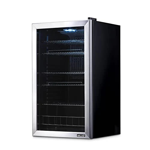 Beverage Refrigerator Cooler | 126 Cans Free Standing with Right Hinge Glass Door